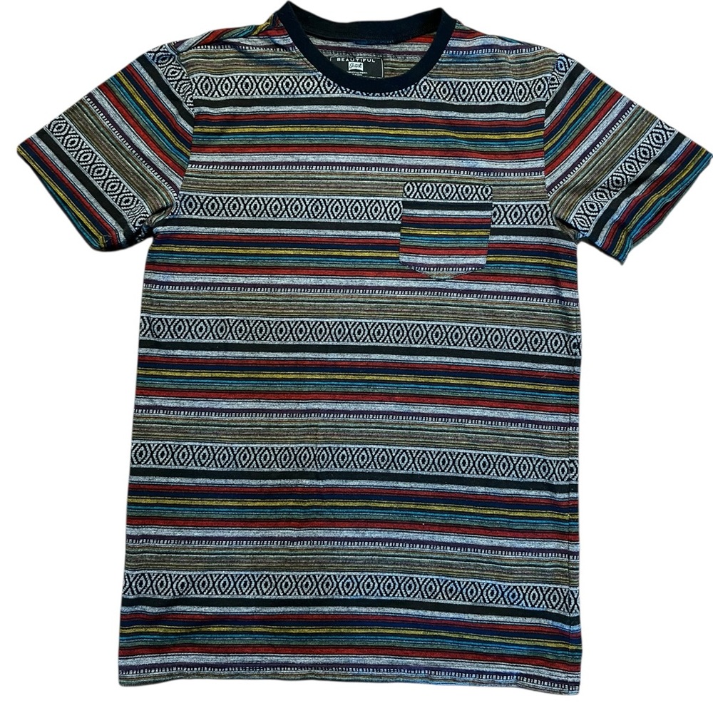 Beautiful Giant Aztec Vertical striped shirt men’s size Medium